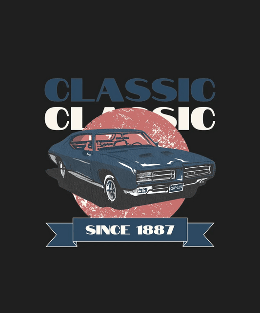 Vintage Car Classic - DTF Ready to Press - Heat Press Transfer