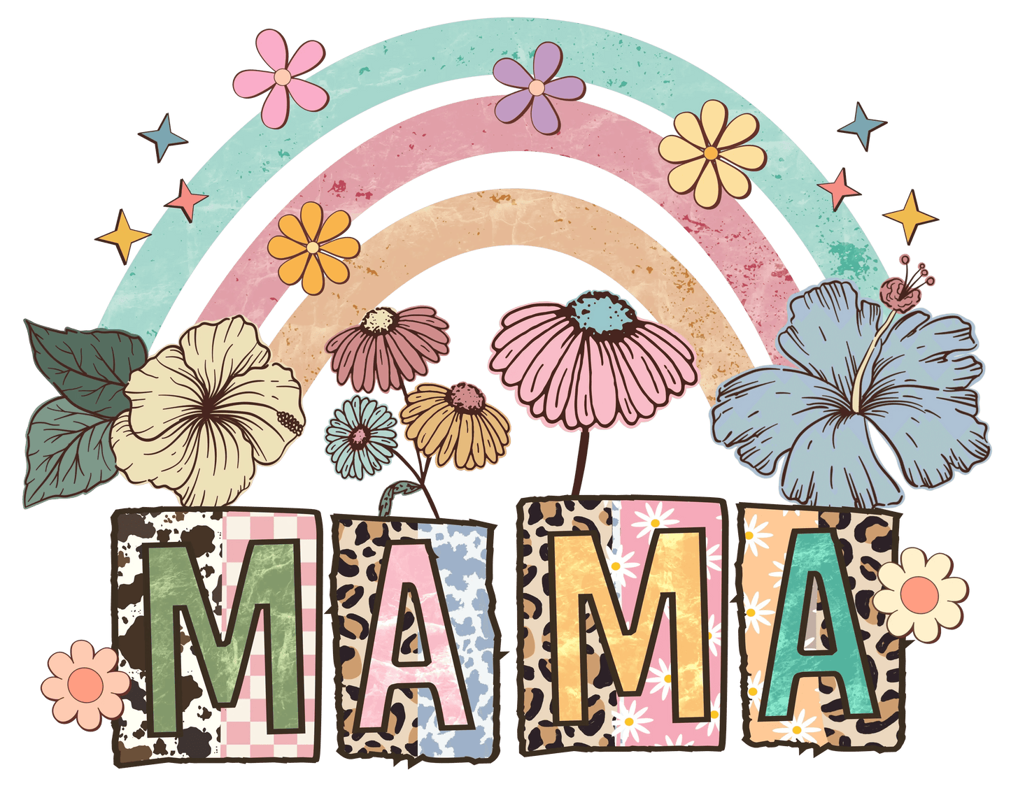 Vintage Mama Design - DTF Ready To Press - Heat Press Transfer