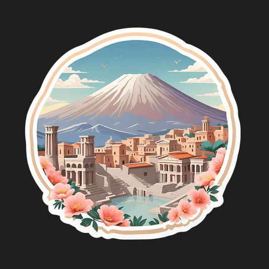 Vintage Pompeii View - Sticker - Heat Press Transfer