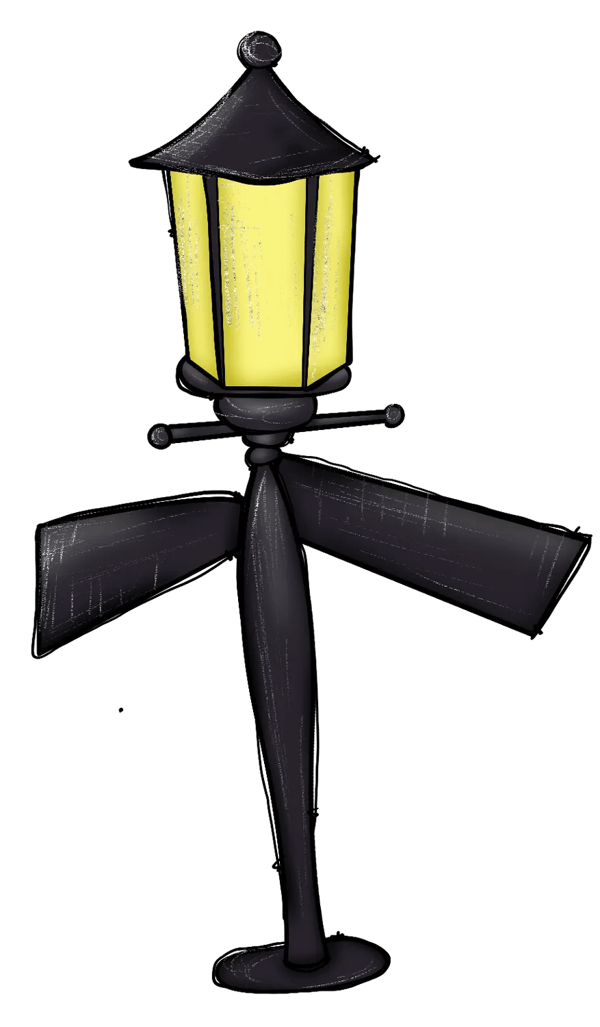 Vintage Street Lamp - DTF Ready to Press - Heat Press Transfer