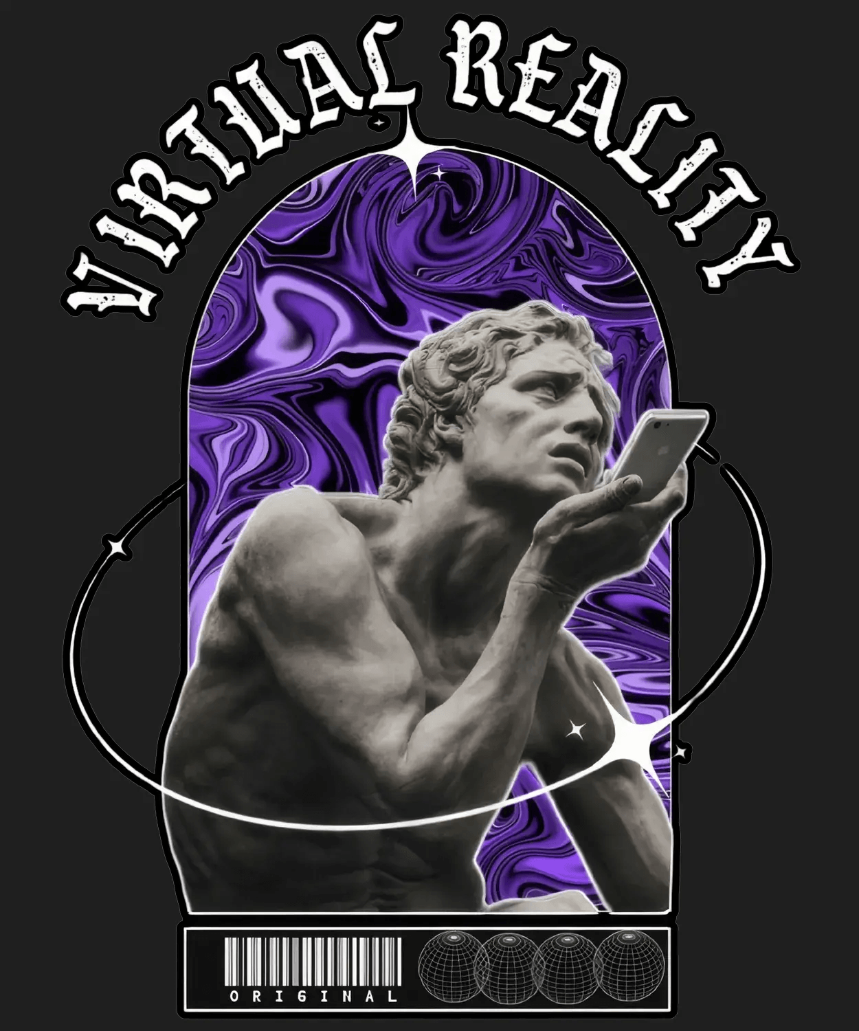 Virtual Reality Art - DTF Ready to Press (black_bg)