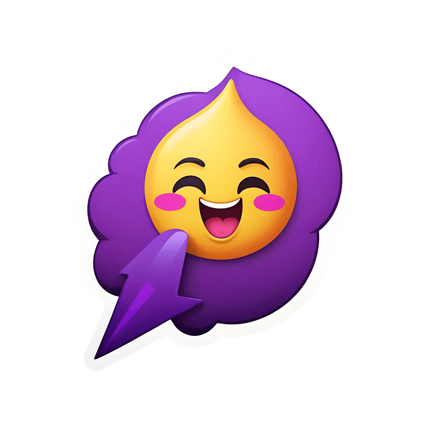 Vivid Purple Emoji - Sticker - Heat Press Transfer