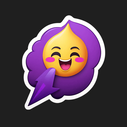 Vivid Purple Emoji - Sticker - Heat Press Transfer