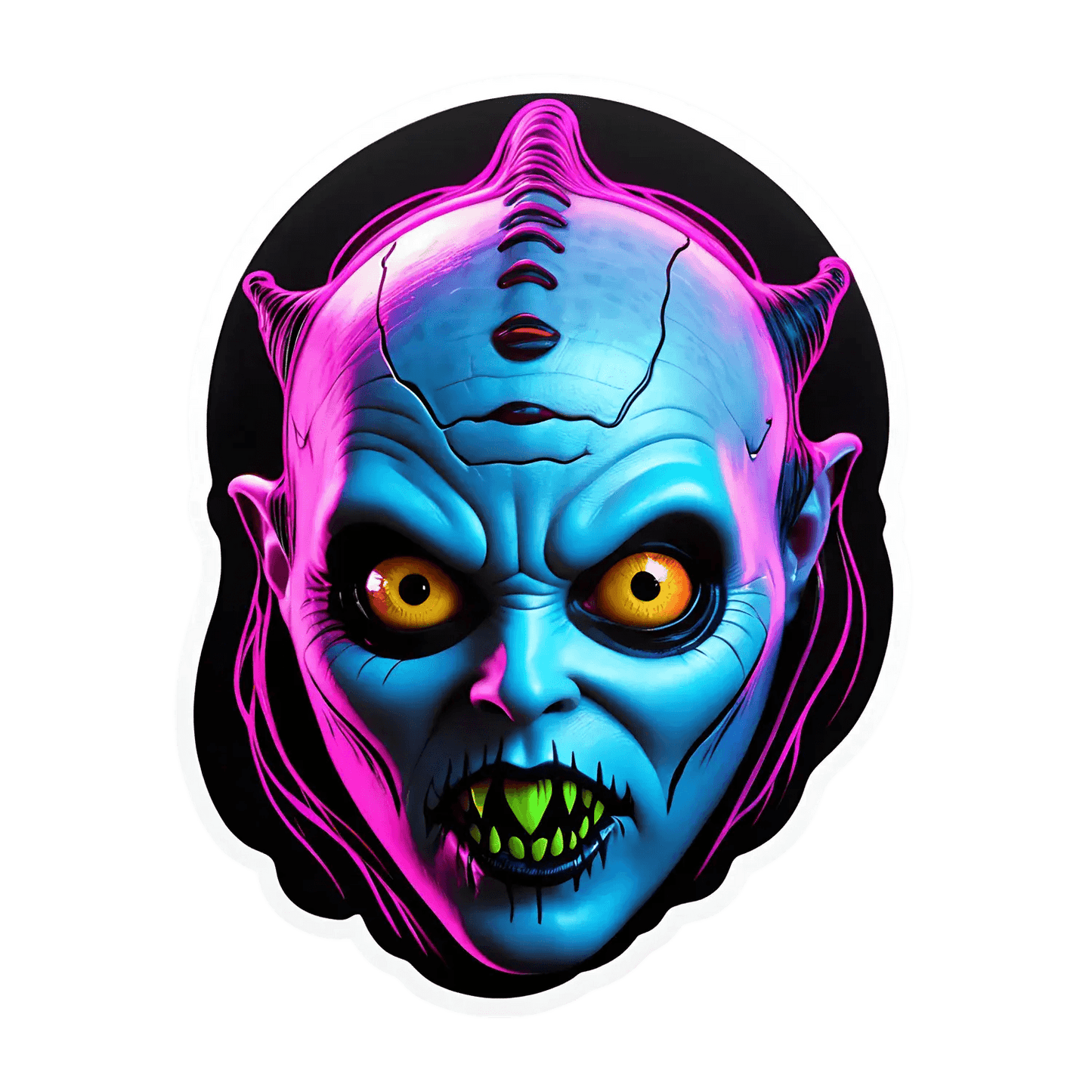Vivid Zombie Sticker - Colorful Monster Decal - Heat Press Transfer