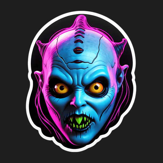 Vivid Zombie Sticker - Colorful Monster Decal - Heat Press Transfer