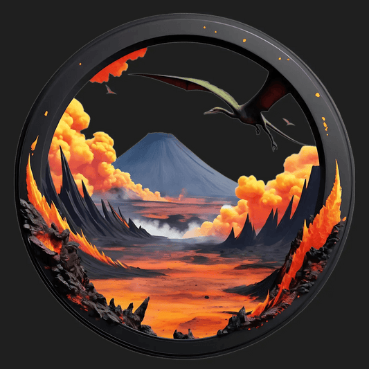 Volcanic Dragon Flight - UV DTF Sticker - Heat Press Transfer