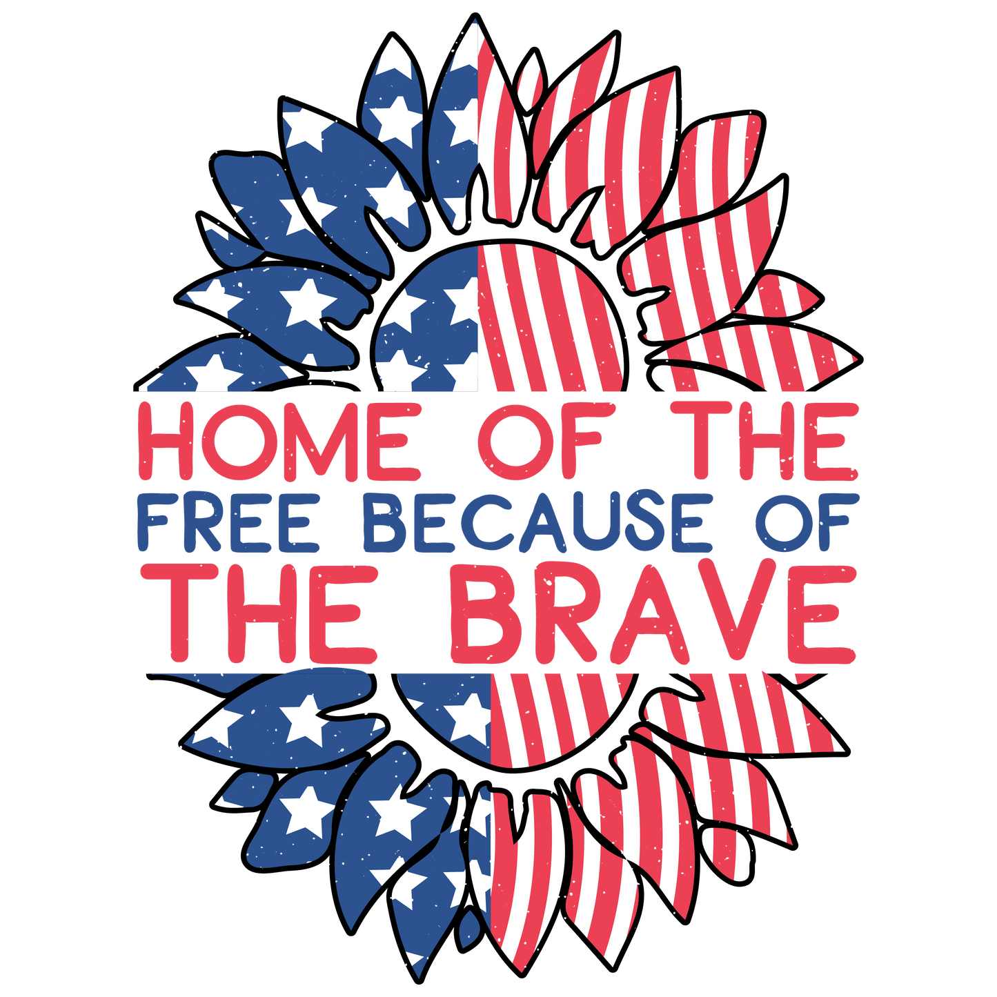 Home of the Free Brave Design DTF-Ready (V1) | Heat Press Transfer - Heat Press Transfer