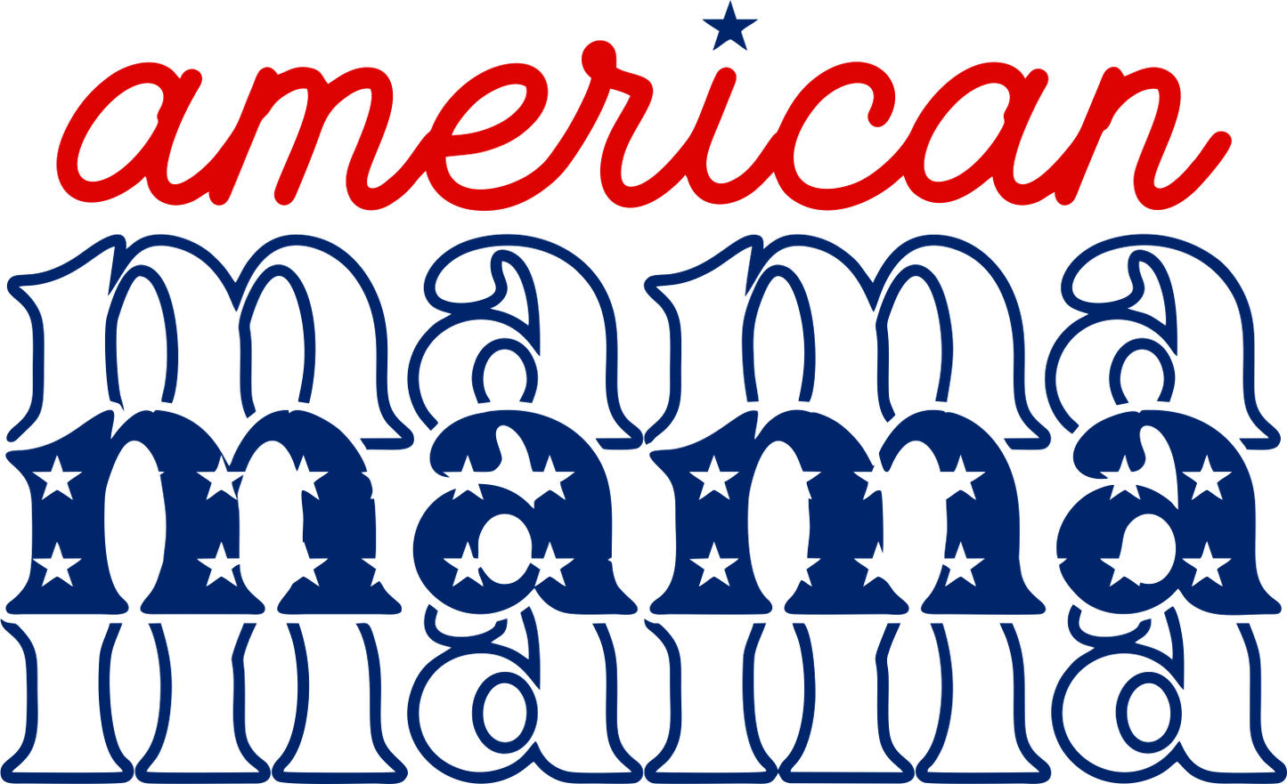 American Mama Design DTF - Ready to Press (V7) | Heat Press Transfer - Heat Press Transfer