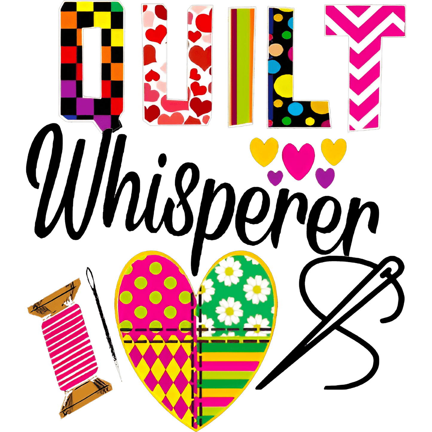 Quilt Whisperer Design - DTF Ready To Press - Heat Press Transfer