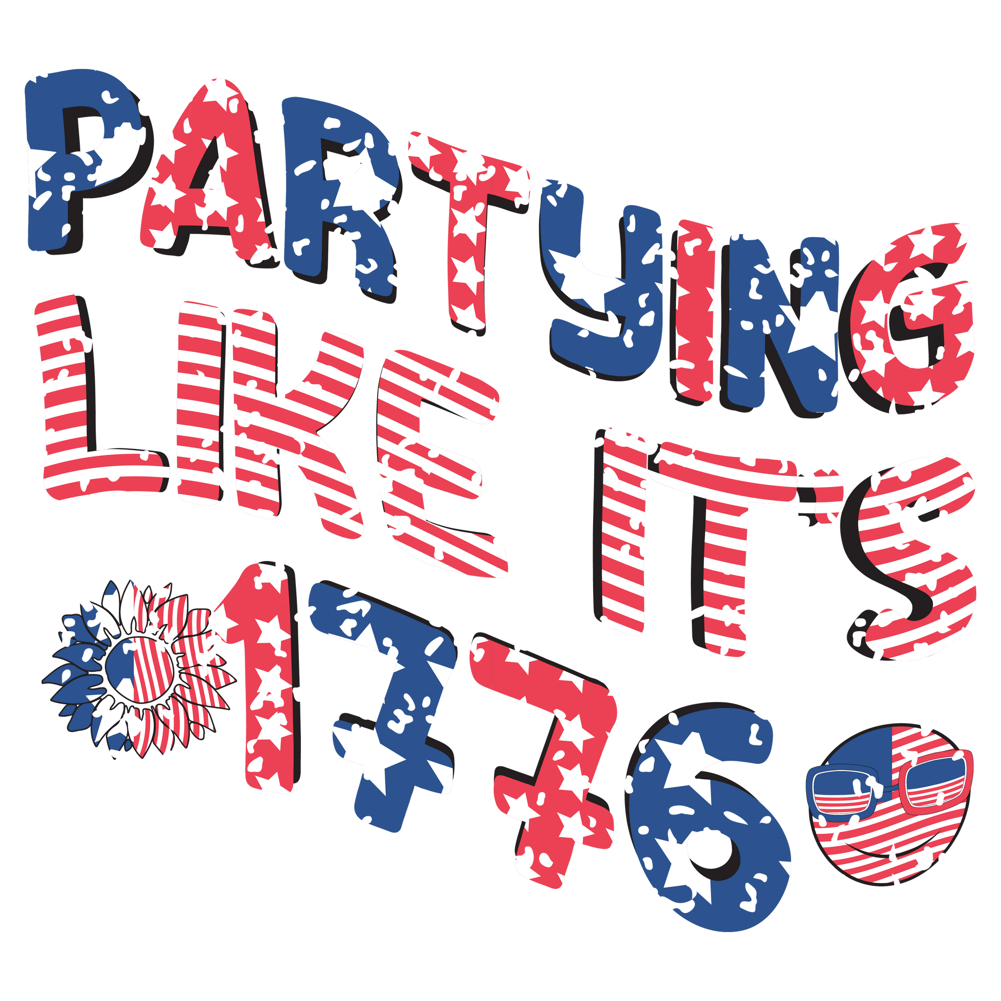 Partying Like It's 1776 DTF Ready to Press V1 | Heat Press Transfer - Heat Press Transfer