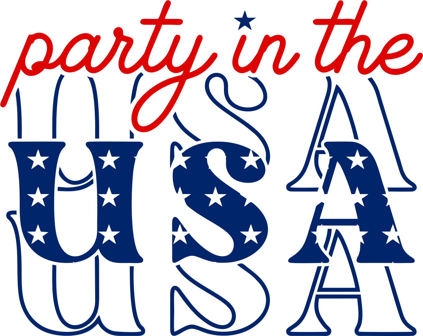 Party in the USA DTF Design - Ready to Press V5 | Heat Press Transfer - Heat Press Transfer