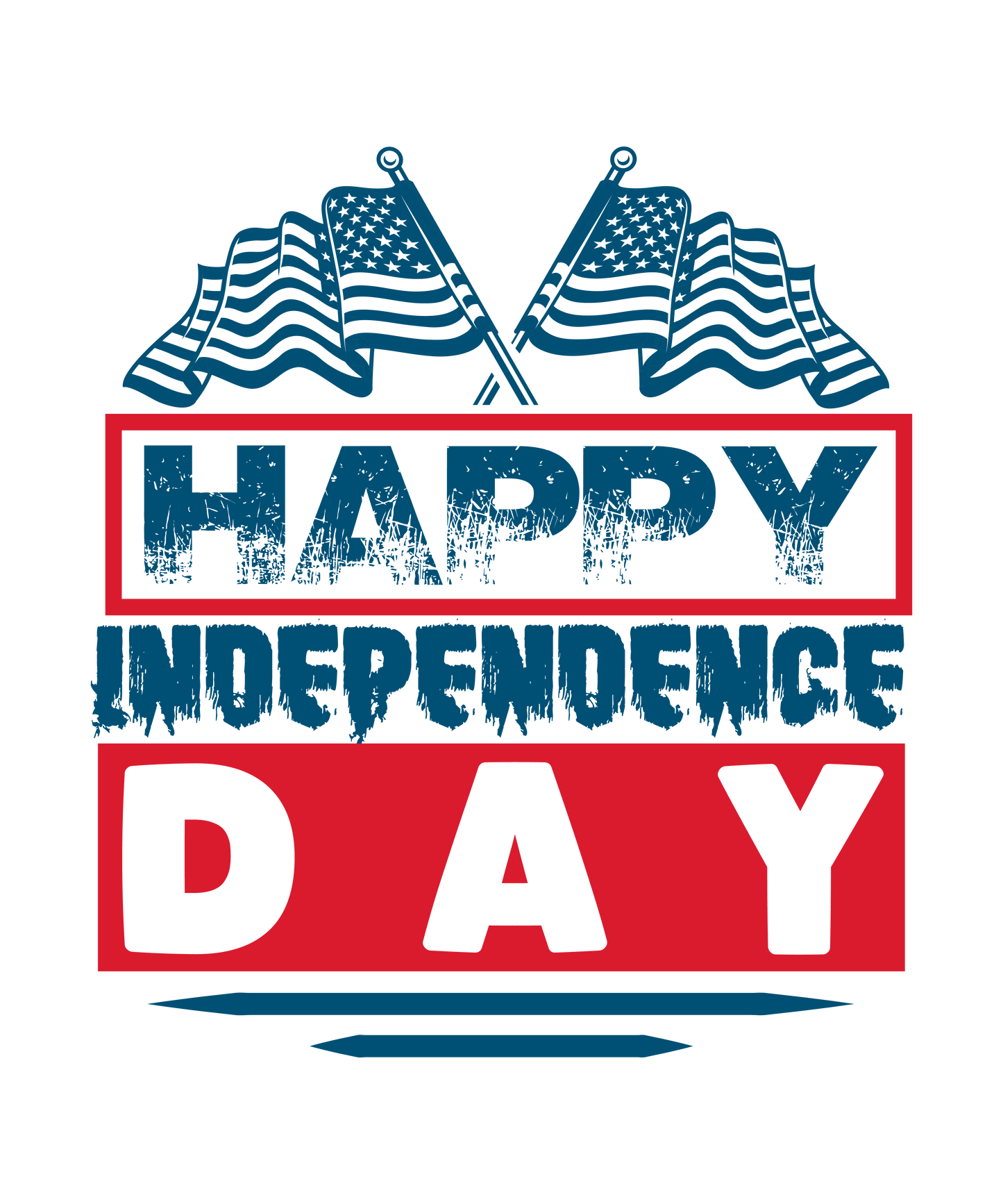 Happy Independence Day Design - DTF Ready To Press - Heat Press Transfer