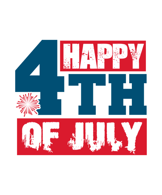 Happy 4th of July Design DTF-Ready Press (V2) | Heat Press Transfer - Heat Press Transfer