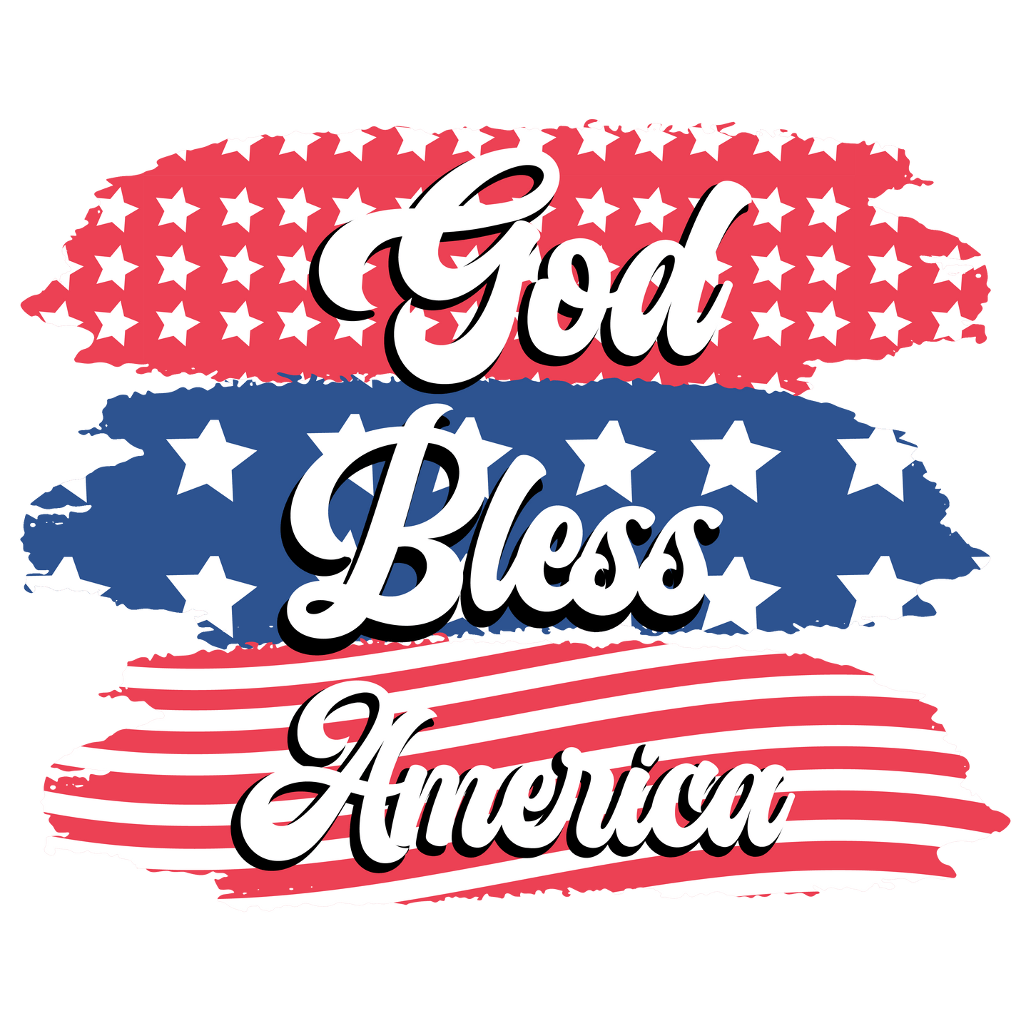 God Bless America Design DTF-Ready Press (V3) | Heat Press Transfer - Heat Press Transfer