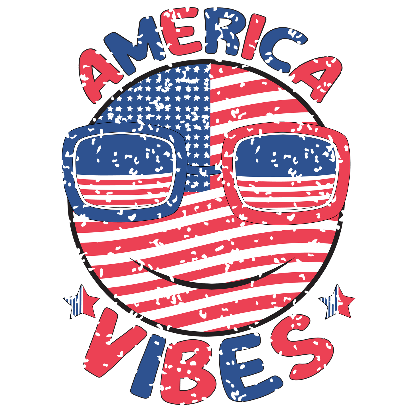 America Vibes Design DTF-Ready to Press (V1) | Heat Press Transfer - Heat Press Transfer