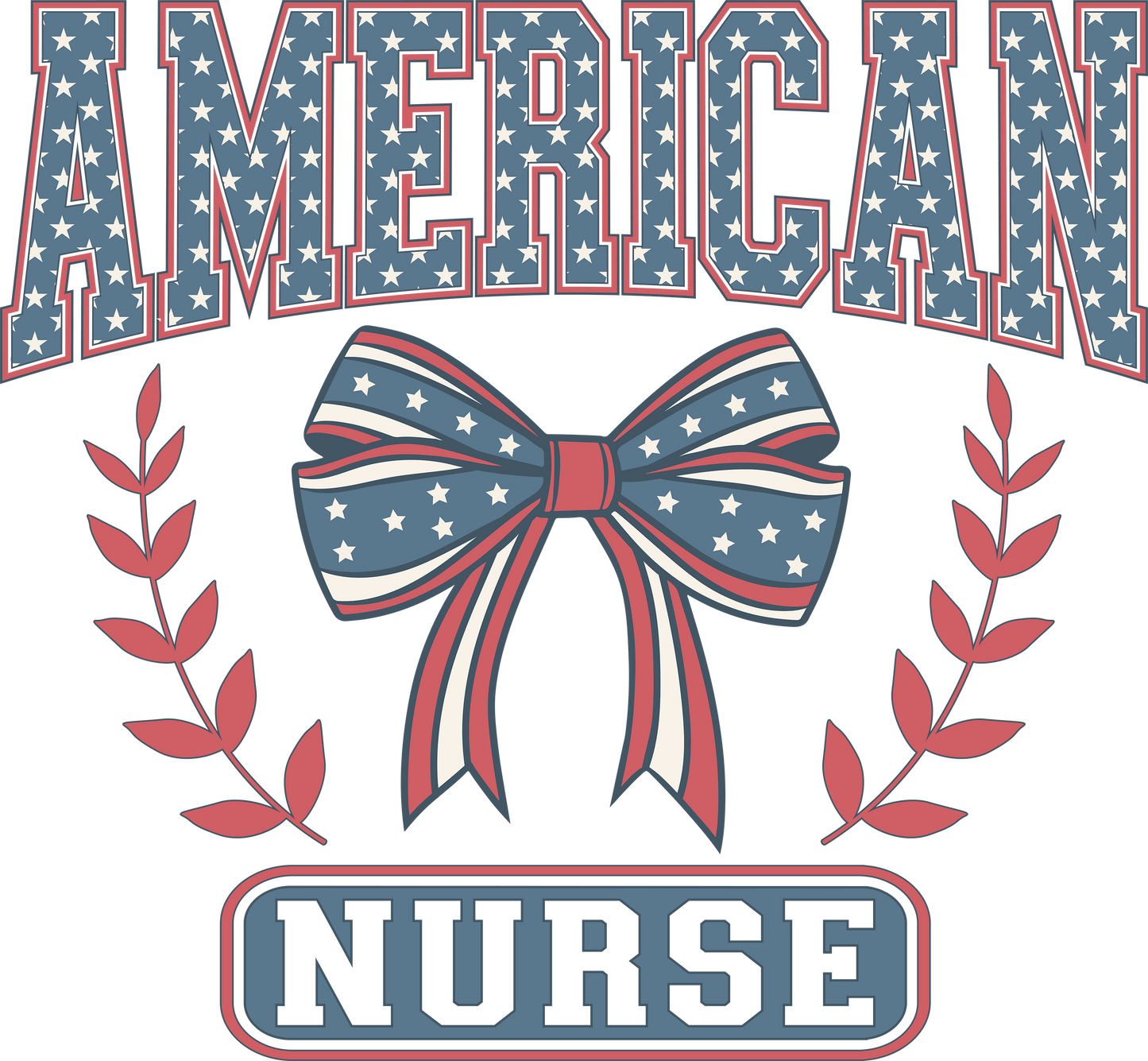 American Nurse Design DTF-Ready to Press (V1) | Heat Press Transfer - Heat Press Transfer