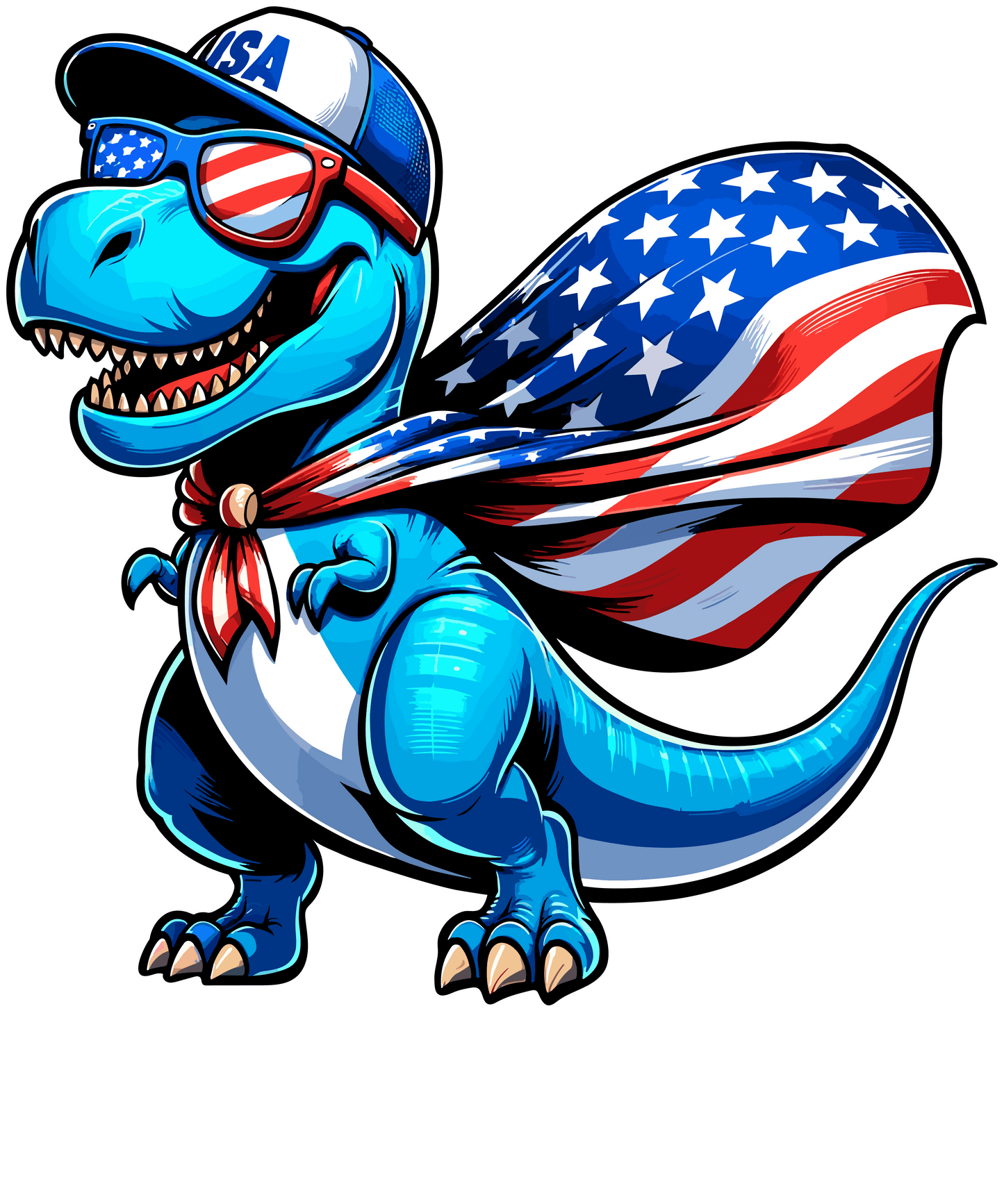 4th of July Dinosaur Design Ready to Press (2) | Heat Press Transfer - Heat Press Transfer