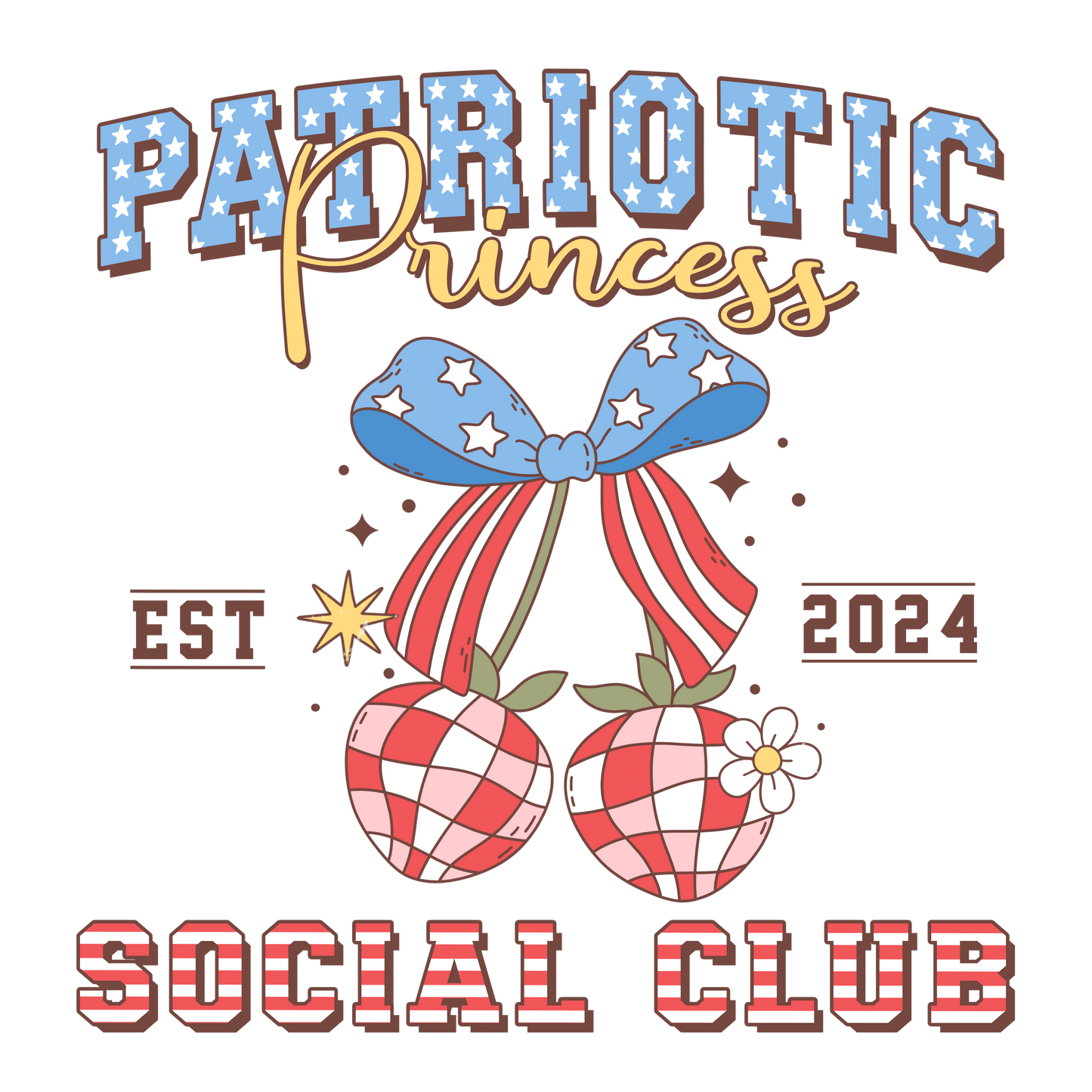 Patriotic Princess Design - DTF Ready To Press - Heat Press Transfer