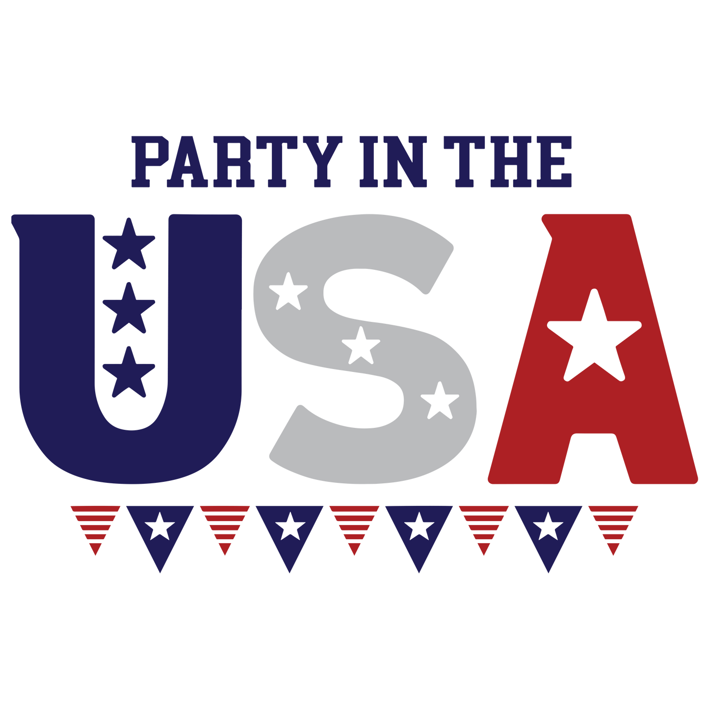 Party in the USA DTF Design - Ready to Press V1 | Heat Press Transfer - Heat Press Transfer