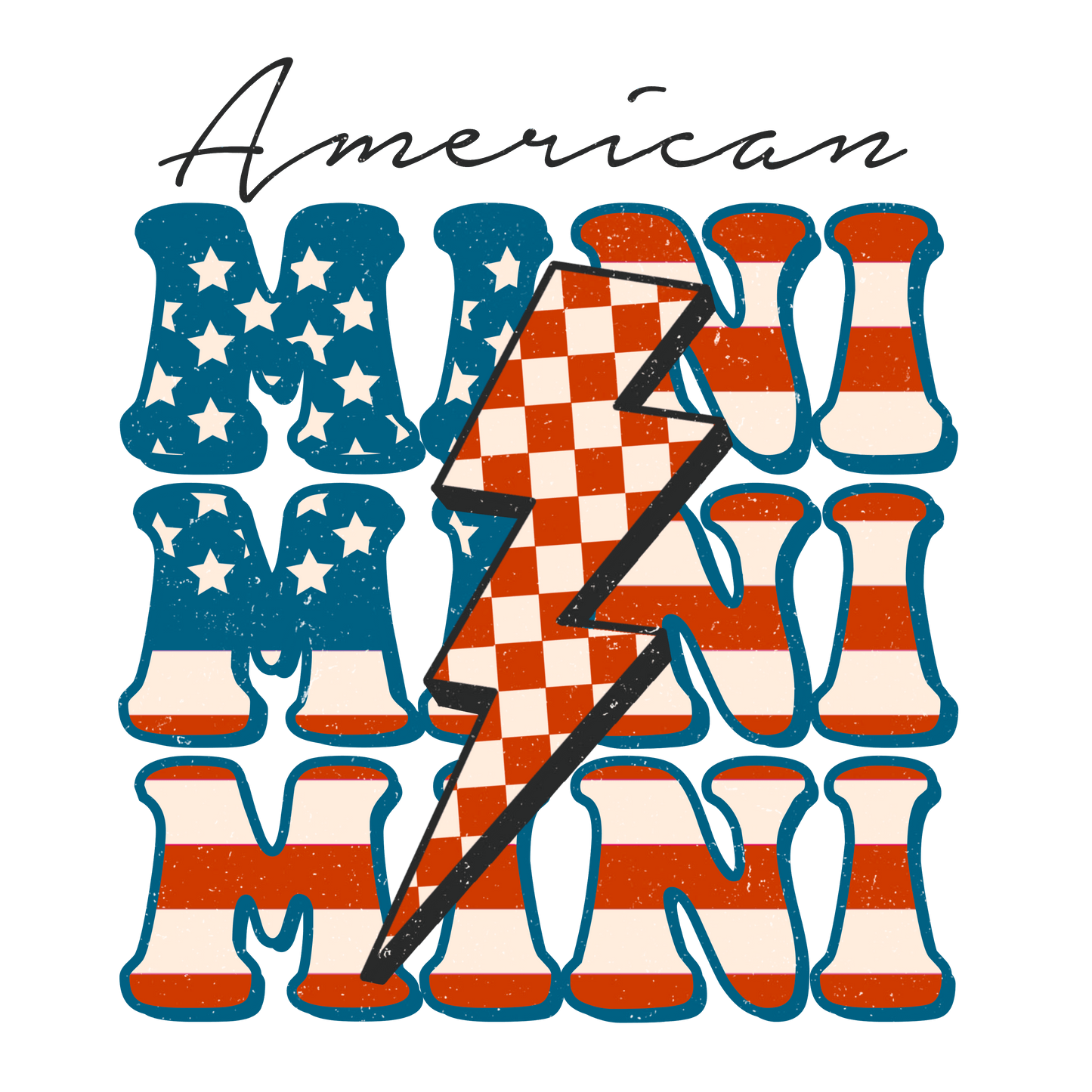 4th Of July American Mini Design - DTF Ready To Press - Heat Press Transfer