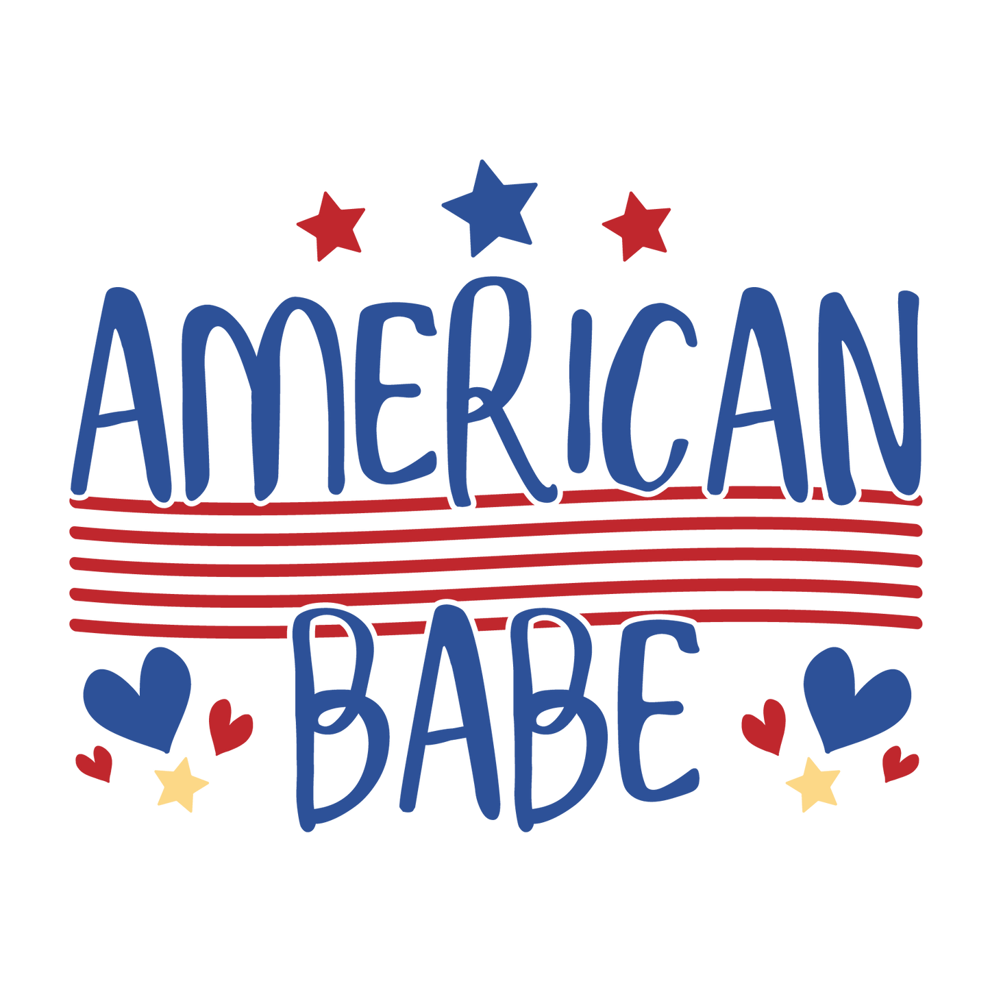 American Babe Design DTF - Ready to Press (V1) | Heat Press Transfer - Heat Press Transfer