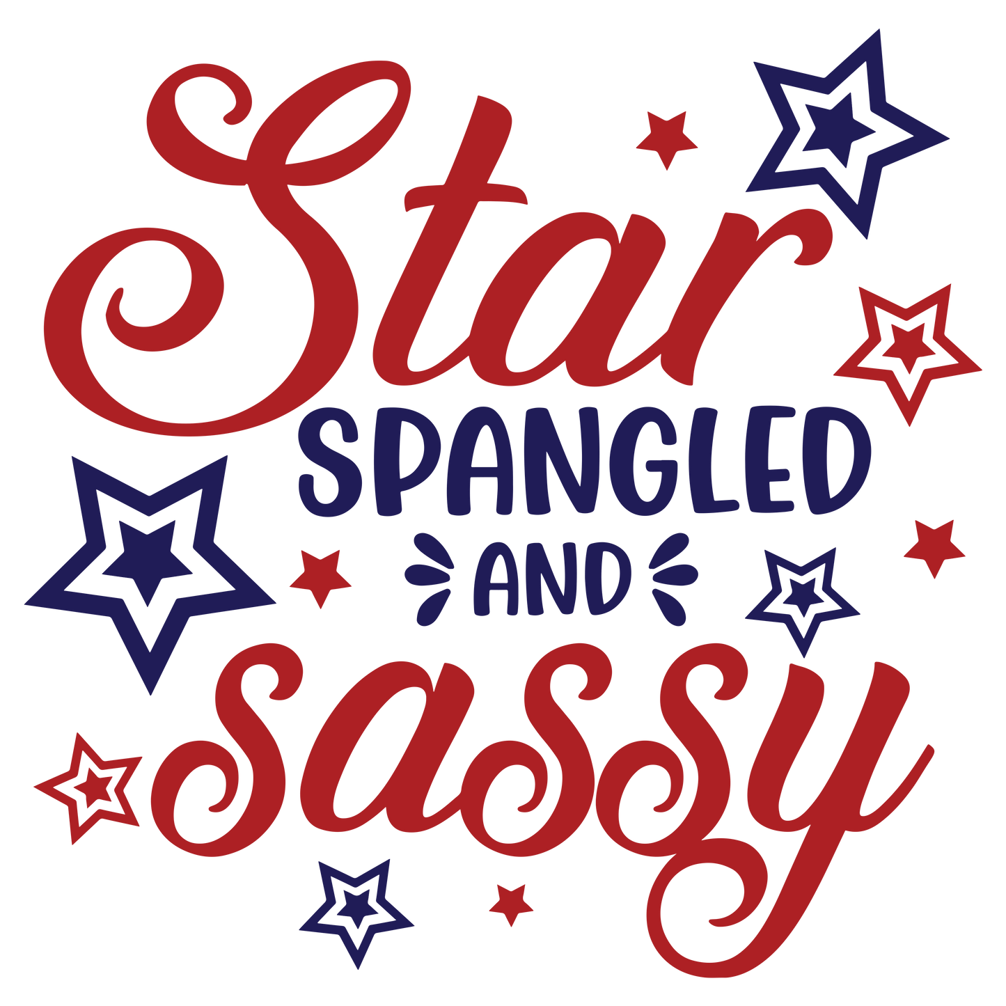 Star Spangled and Sassy 4th of July Design | Heat Press Transfer - Heat Press Transfer