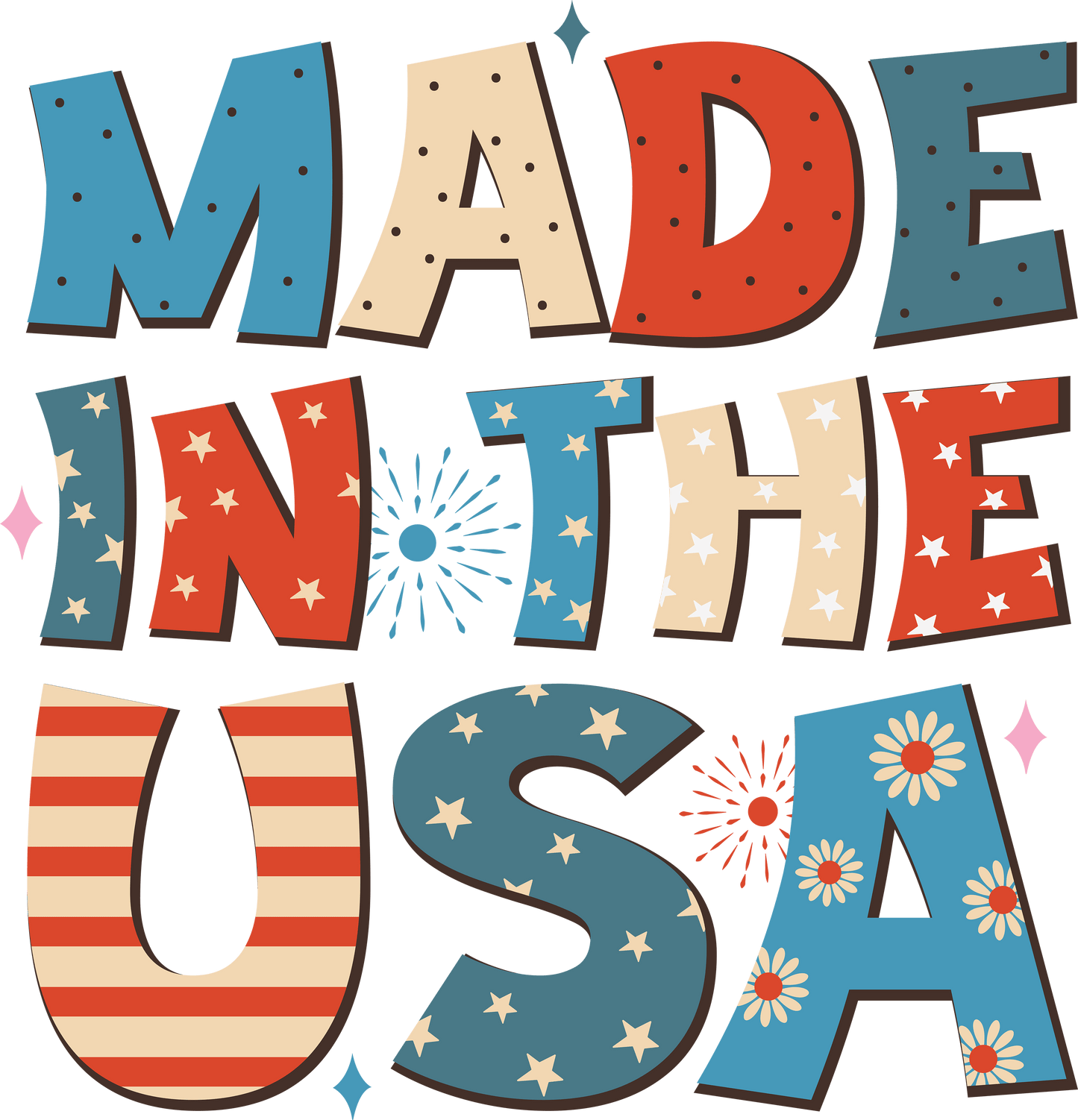 4th of July Made in the USA Design | Heat Press Transfer - Heat Press Transfer