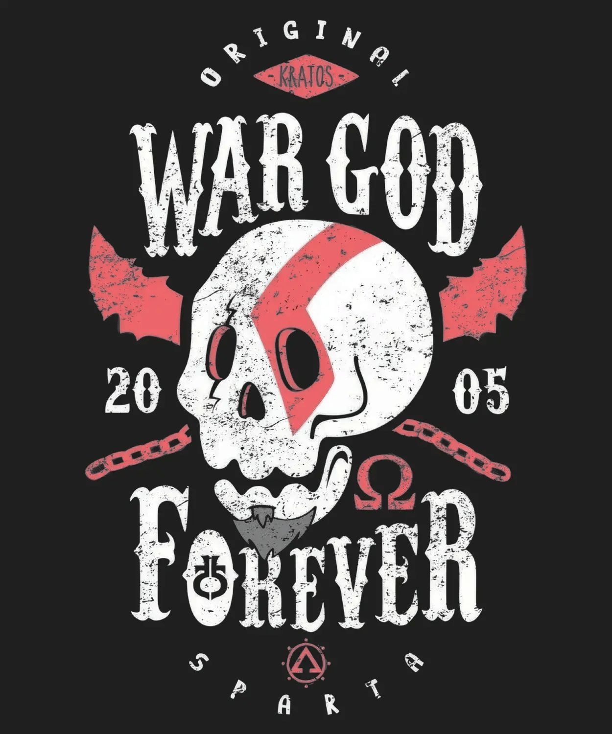 War God Forever Skull - DTF Ready to Press (black_bg)