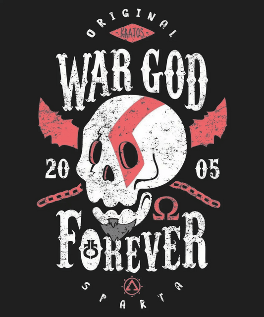 War God Forever Skull - DTF Ready to Press - Heat Press Transfer