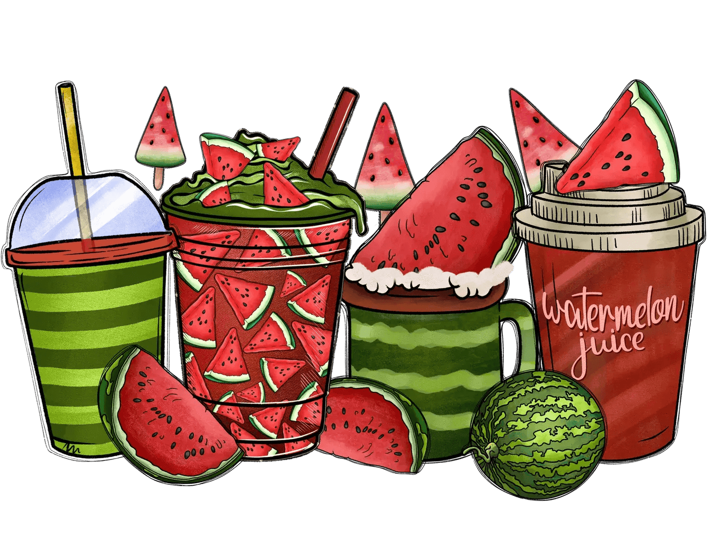 Watermelon Juice Delight - DTF Ready to Press - Heat Press Transfer
