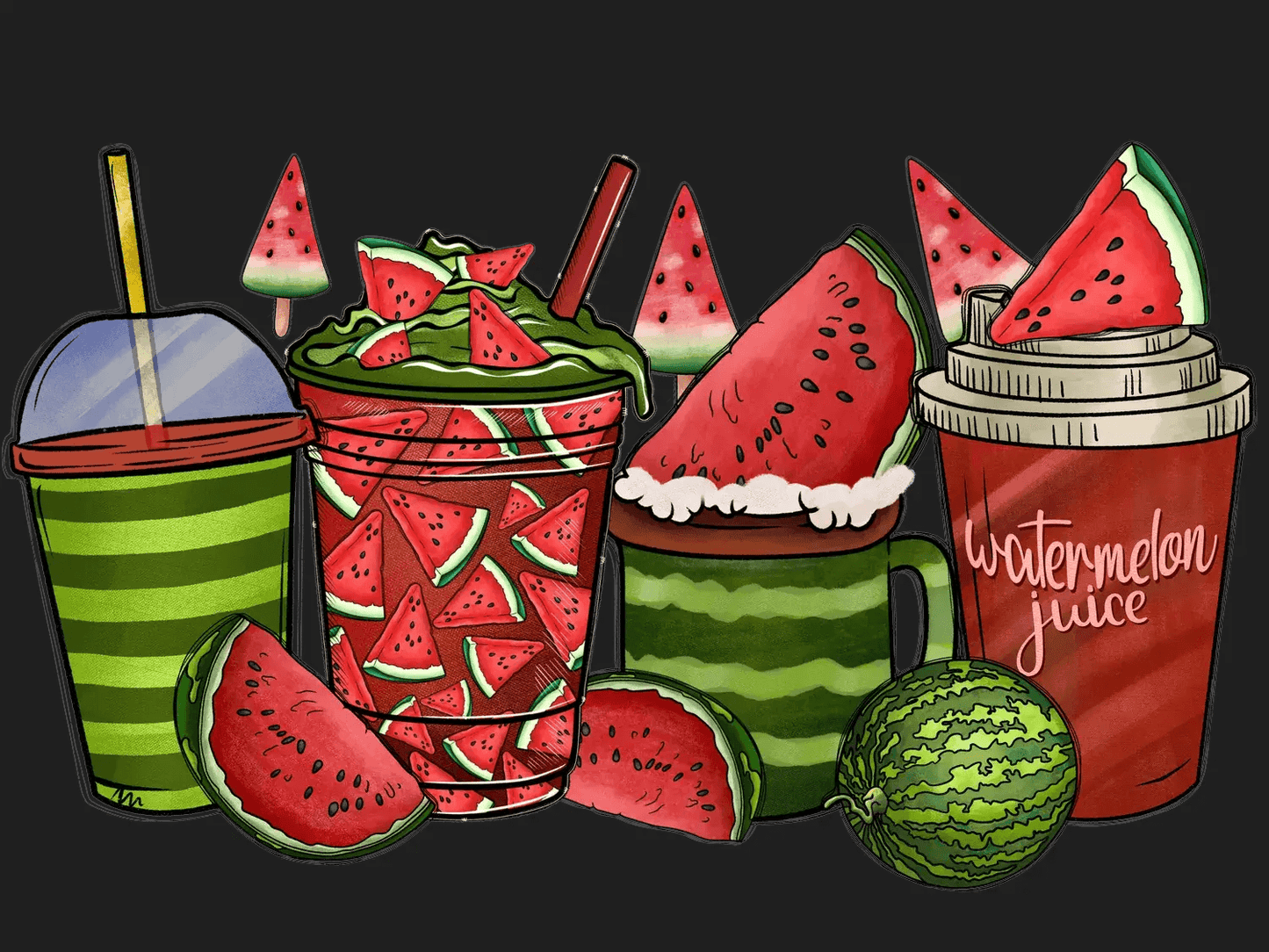 Watermelon Juice Delight - DTF Ready to Press - Heat Press Transfer