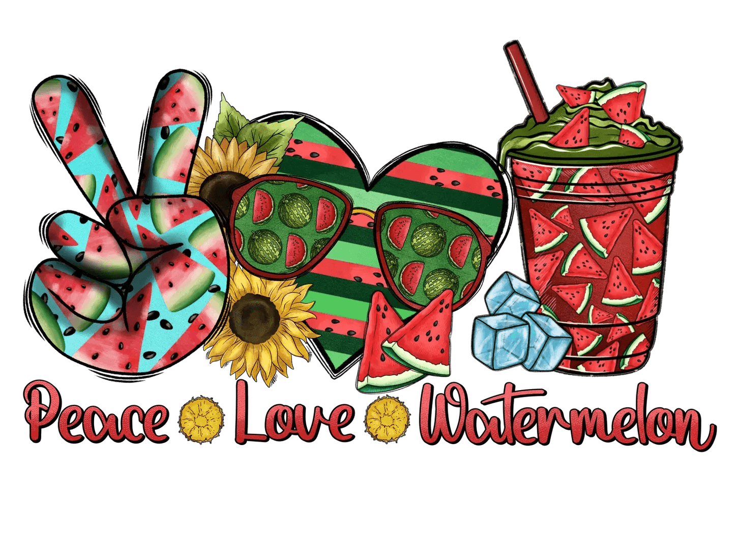 Watermelon Summer Vibes - DTF Ready to Press - Heat Press Transfer