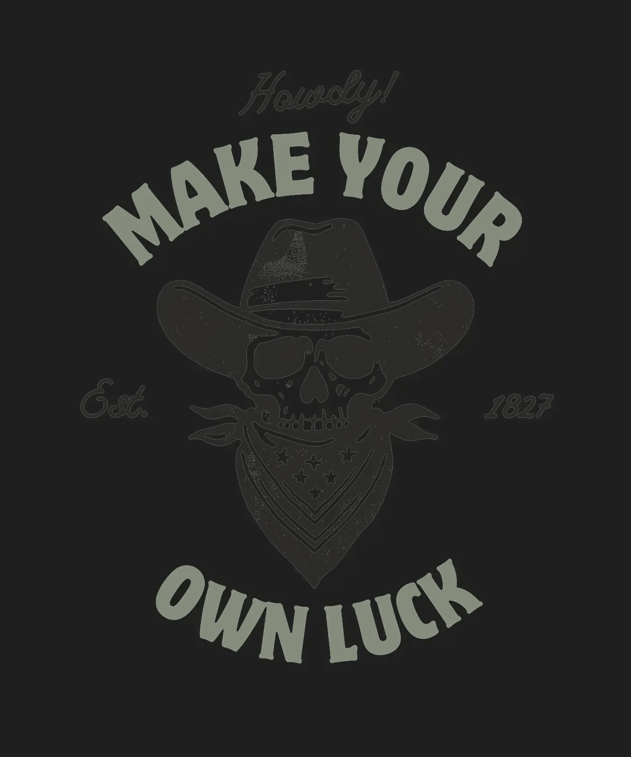 Western Skull - DTF Ready to Press - Heat Press Transfer