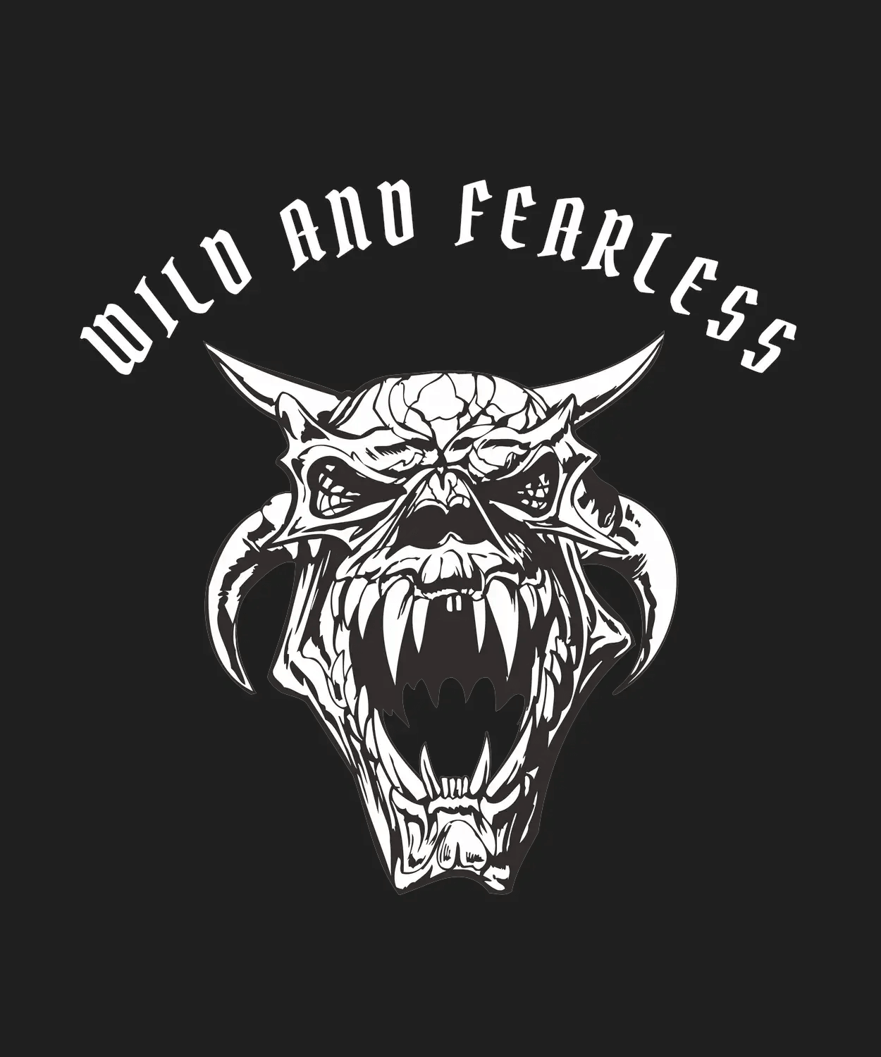 Wild and Fearless - DTF Ready to Press (black_bg)