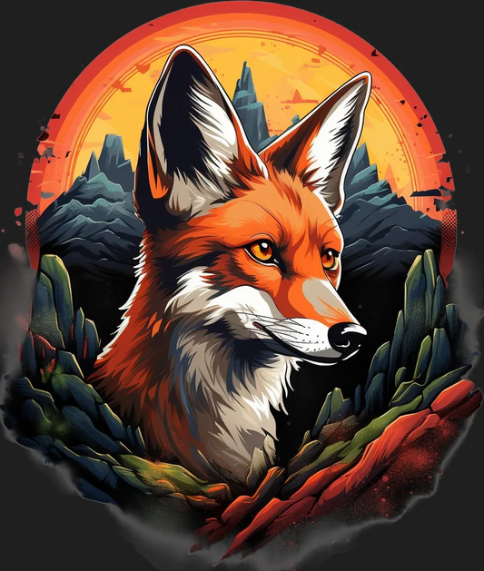 Wild Fox Sunset - DTF Ready to Press - Heat Press Transfer