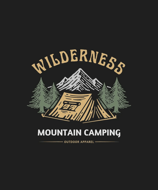 Wilderness Mountain Camping - DTF Ready to Press - Heat Press Transfer