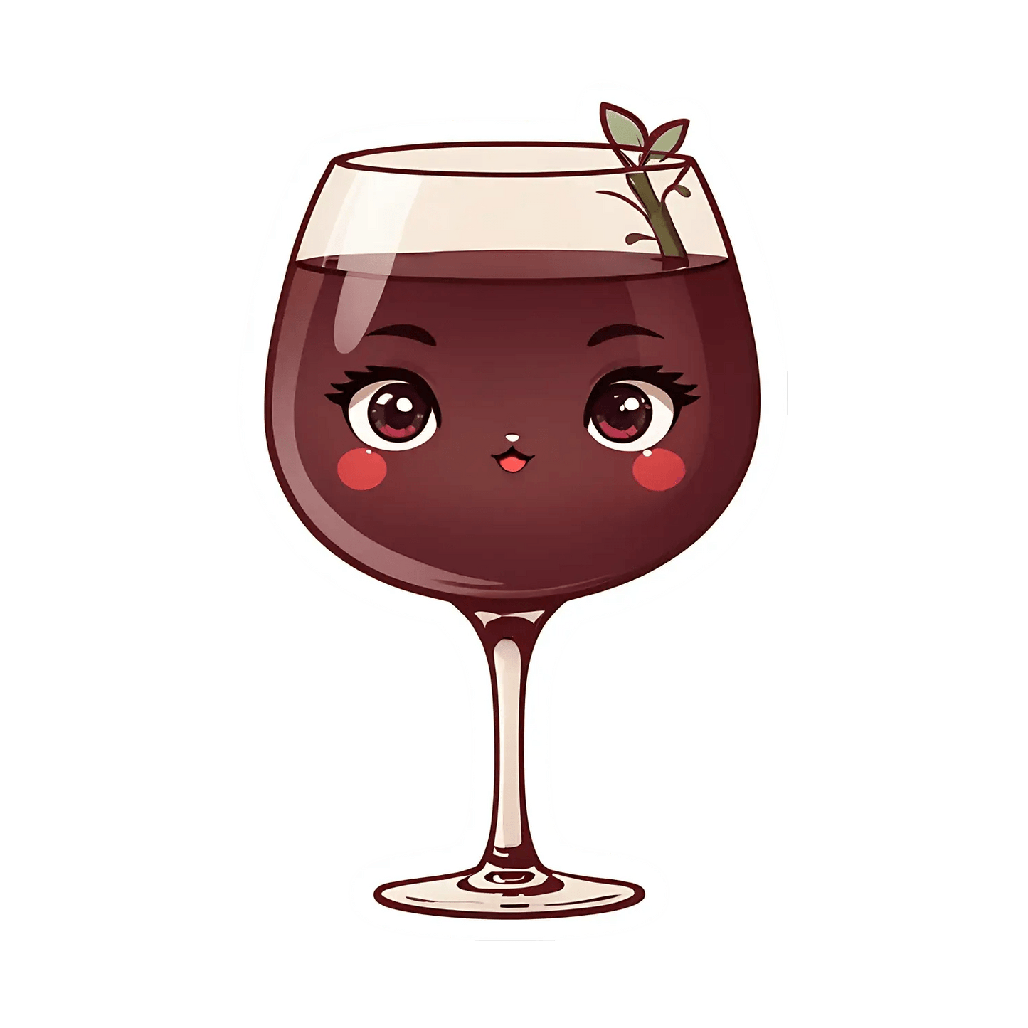 Wine Glass Sticker - Cute and Creative - Heat Press Transfer