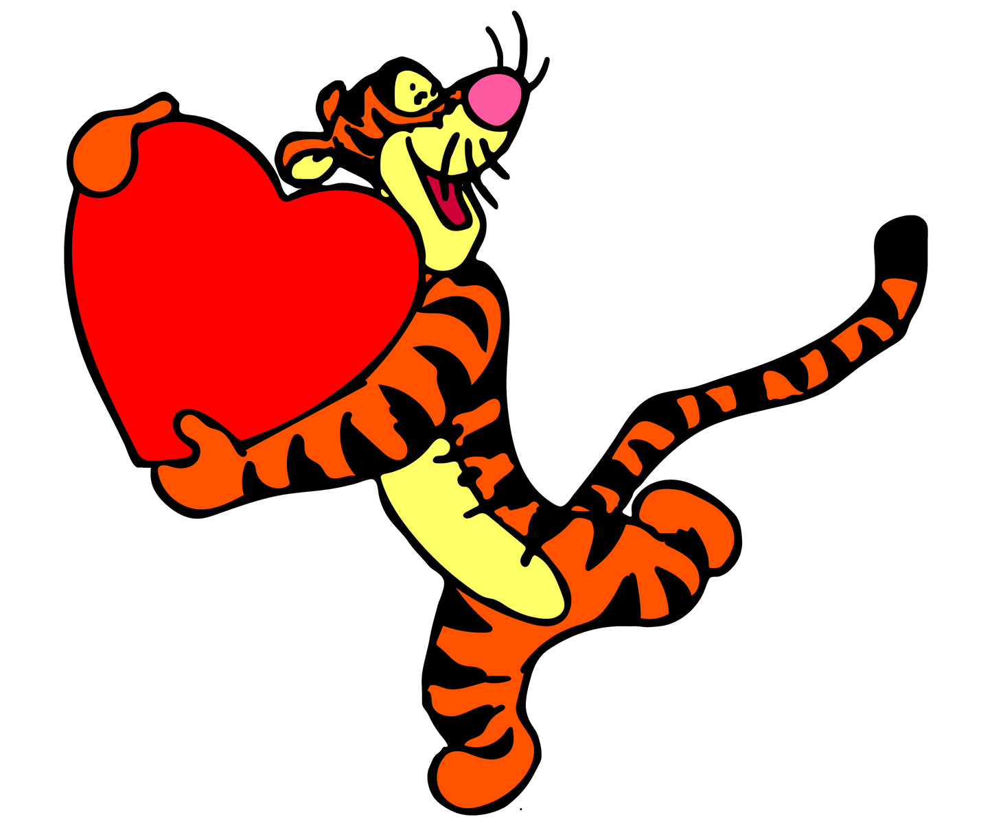 Winnie The Pooh Tigger Valentine's Day Be Mine Design - DTF Ready To Press - Heat Press Transfer