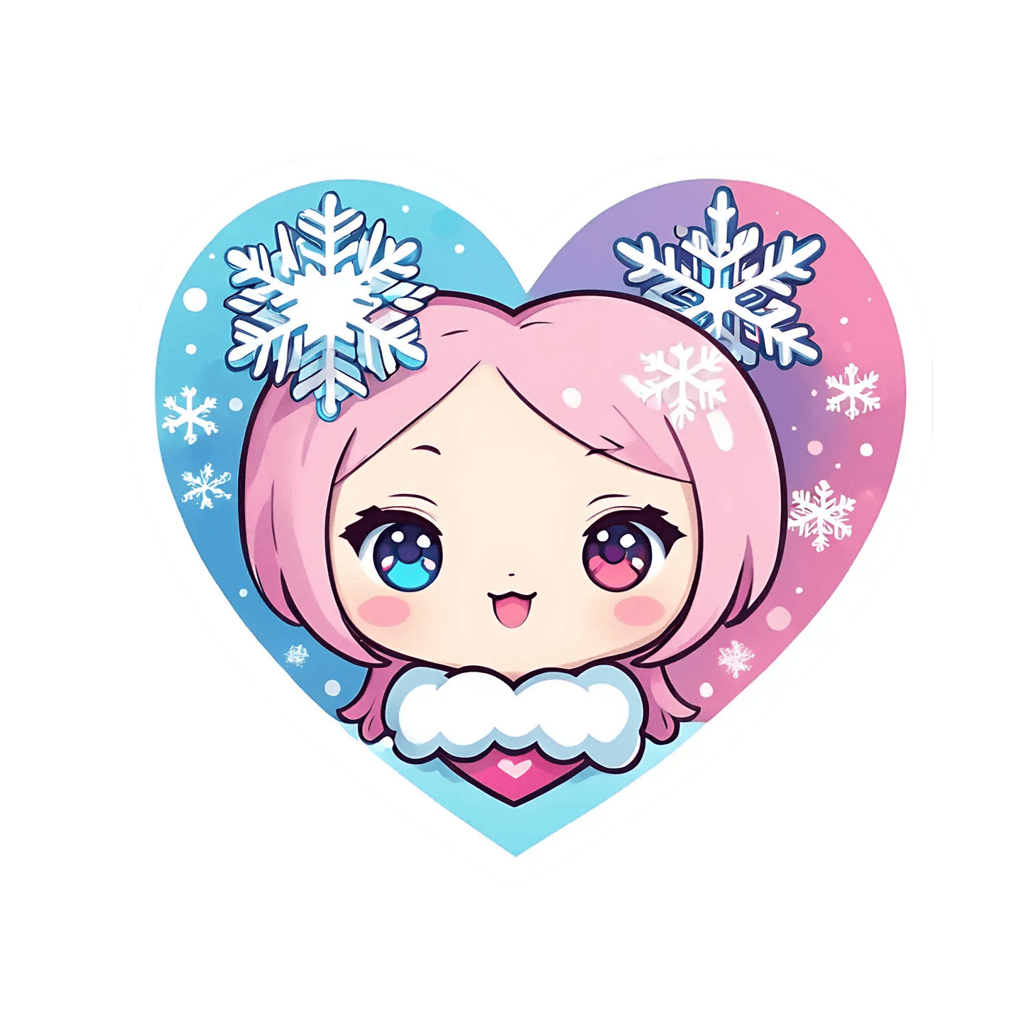Winter Beauty - Cute Sticker - Heat Press Transfer