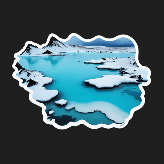 Winter Landscape Sticker - Snowcapped Mountains - Heat Press Transfer