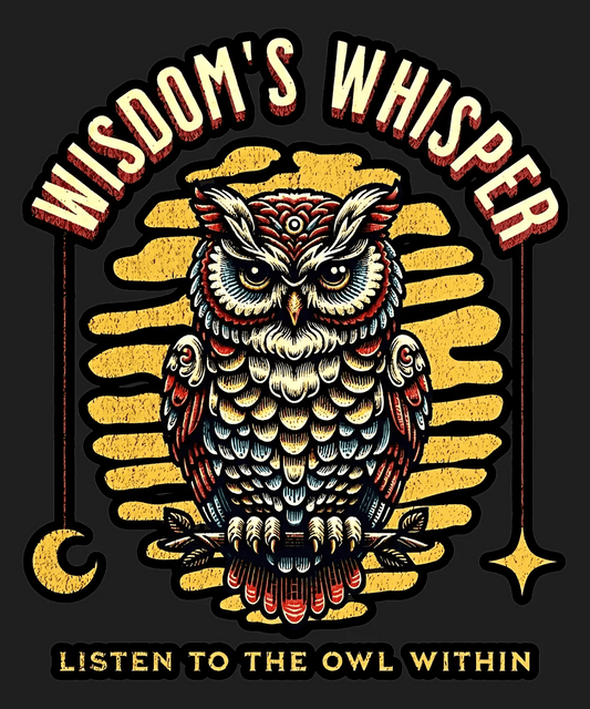 Wisdom's Whisper Owl - DTF Ready to Press - Heat Press Transfer