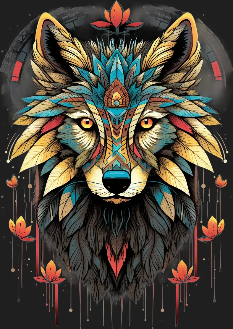 Wolf Artwork - DTF Ready to Press - Heat Press Transfer
