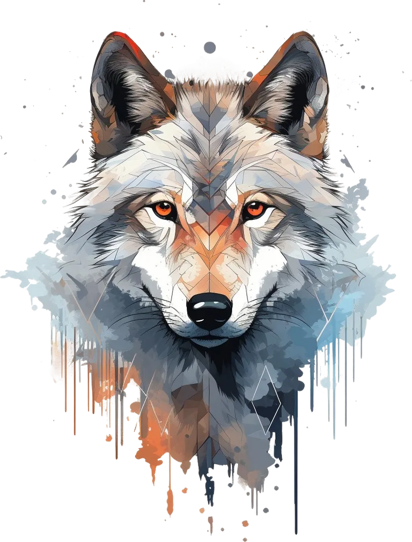 Wolf Artwork - DTF Ready to Press - Heat Press Transfer