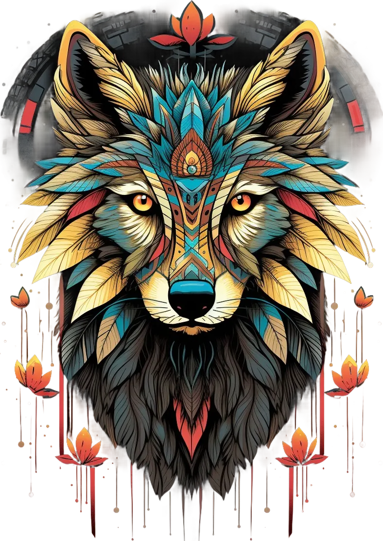 Wolf Artwork - DTF Ready to Press - Heat Press Transfer