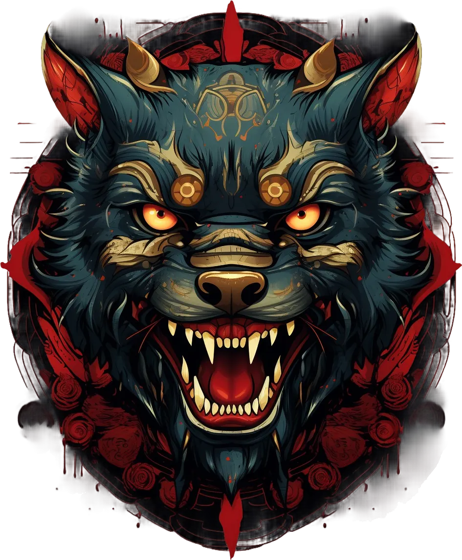 Wolf Tattoo Art - DTF Ready to Press - Heat Press Transfer