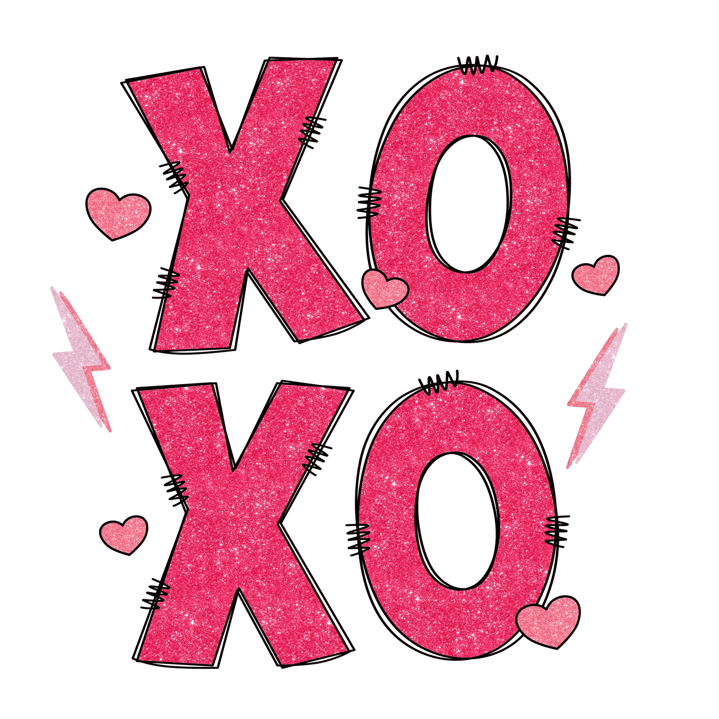 XOXO Valentine's Day Party Design - DTF Ready To Press - Heat Press Transfer