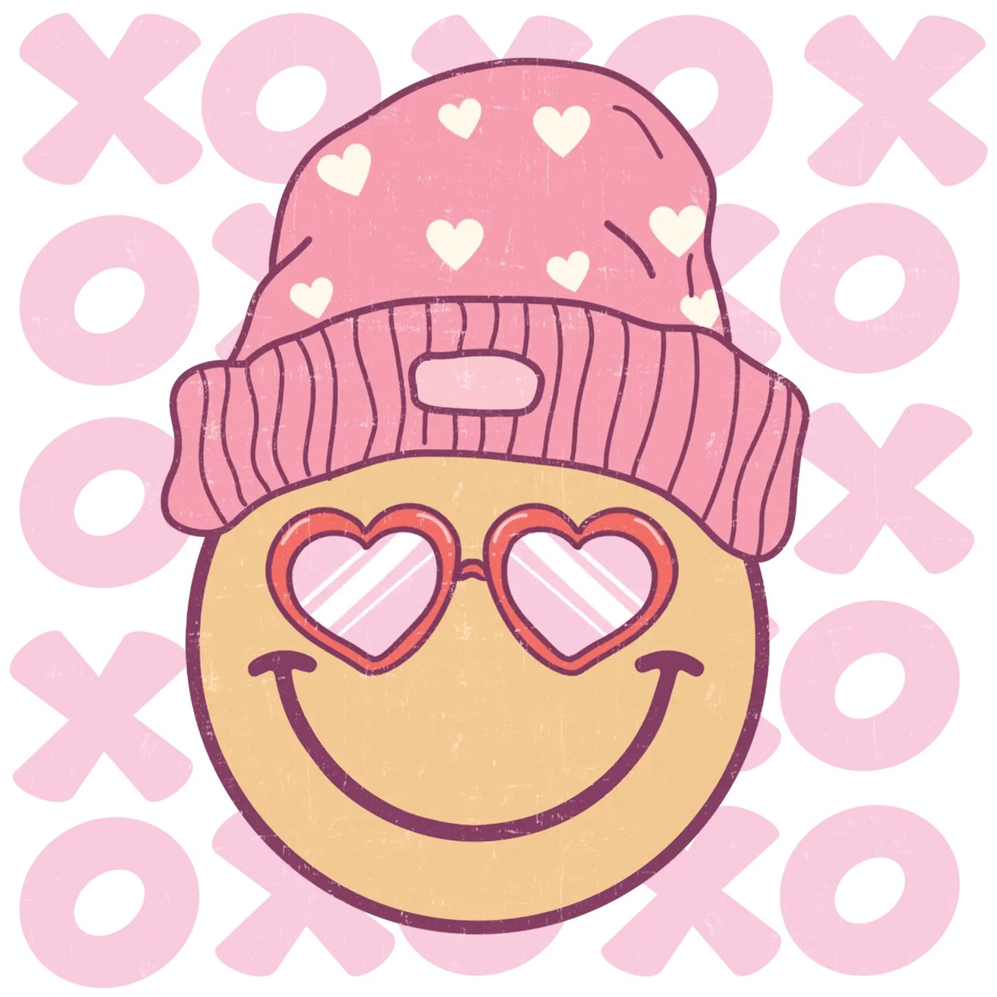 XOXO Valentine's Day Smile Design - DTF Ready To Press - Heat Press Transfer