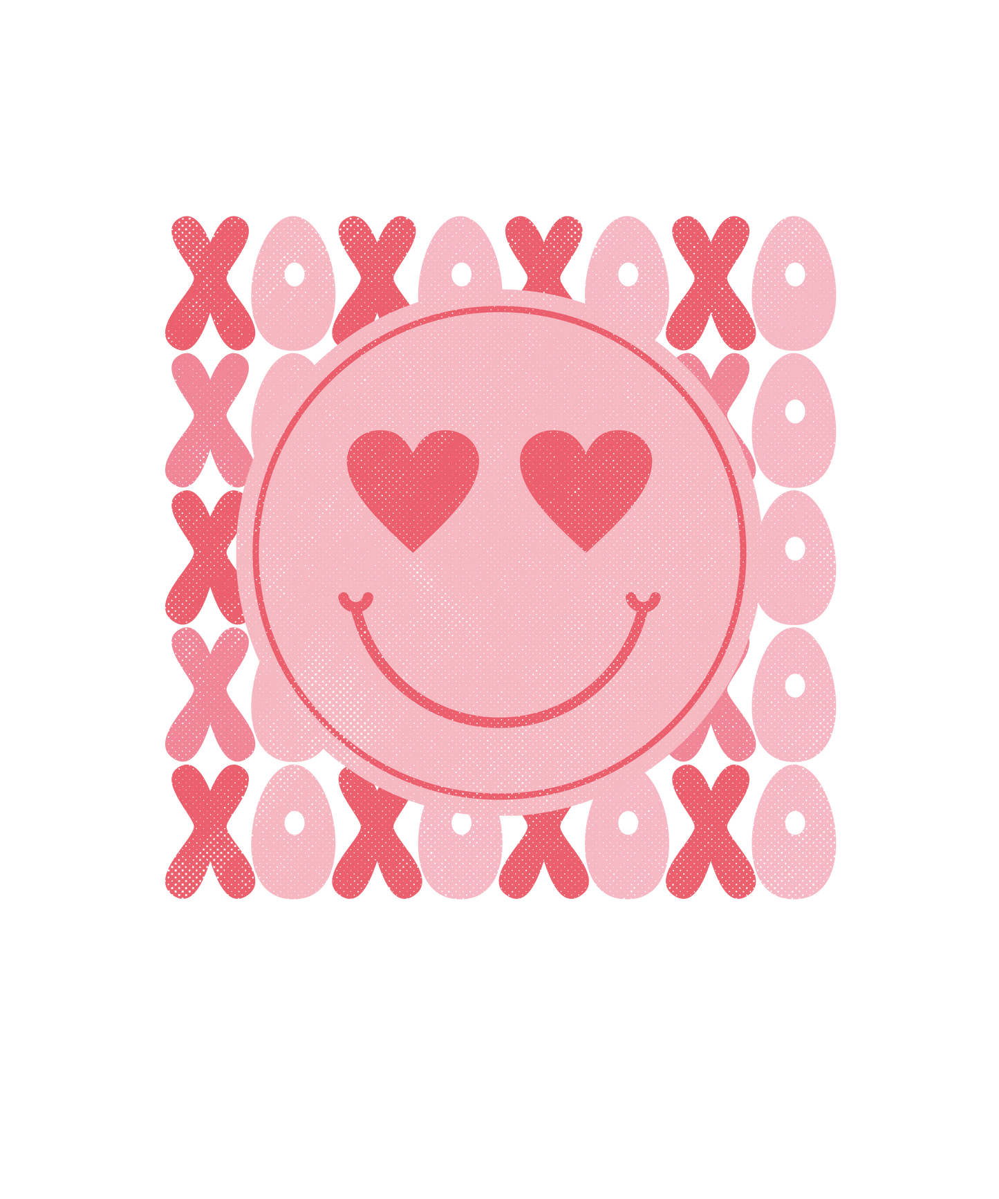 Xoxo Smile Valentine's Day Design - DTF Ready To Press - Heat Press Transfer