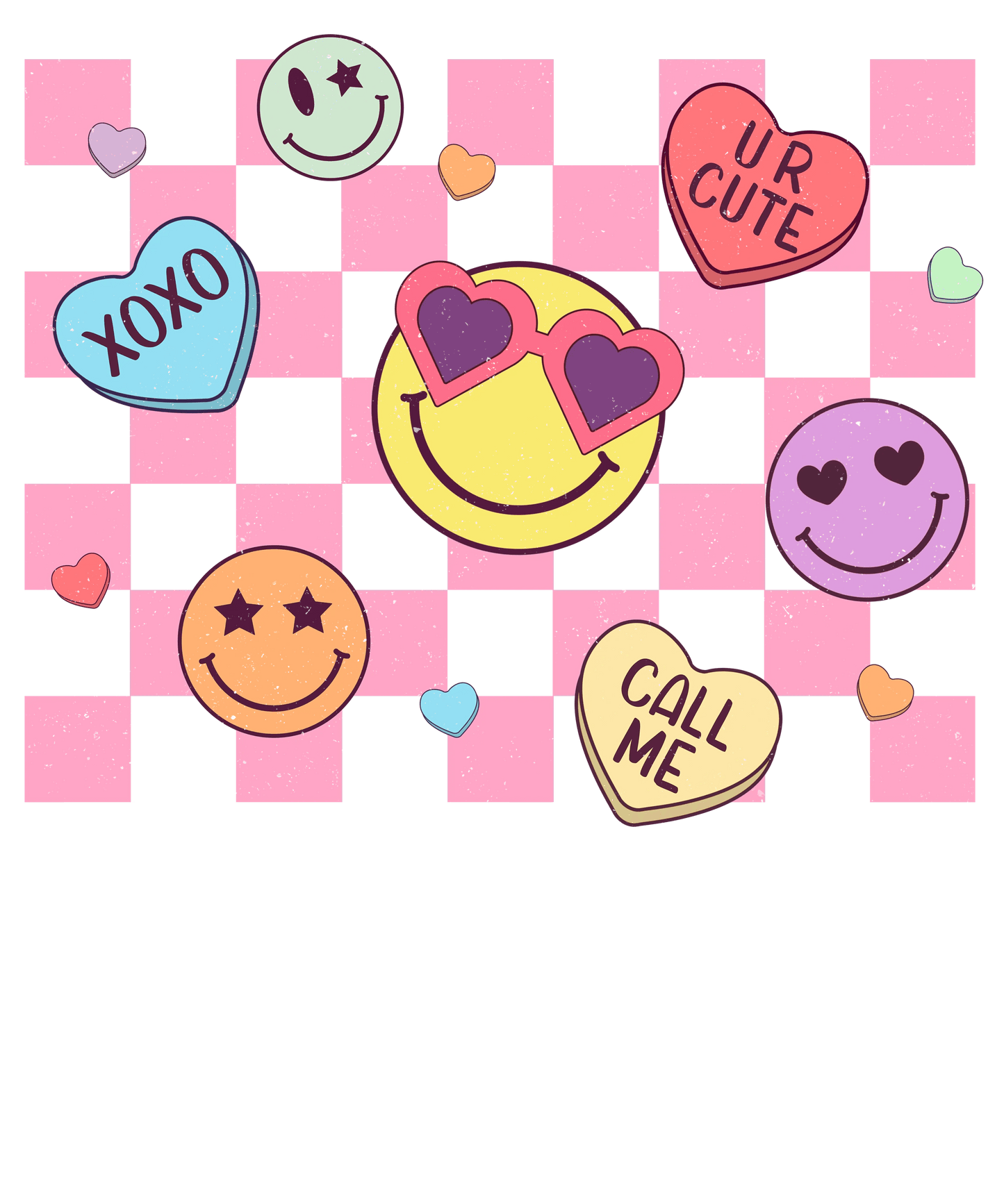 Xoxo, Ur Cute, Call Me Valentine's Day Design - DTF Ready To Press - Heat Press Transfer