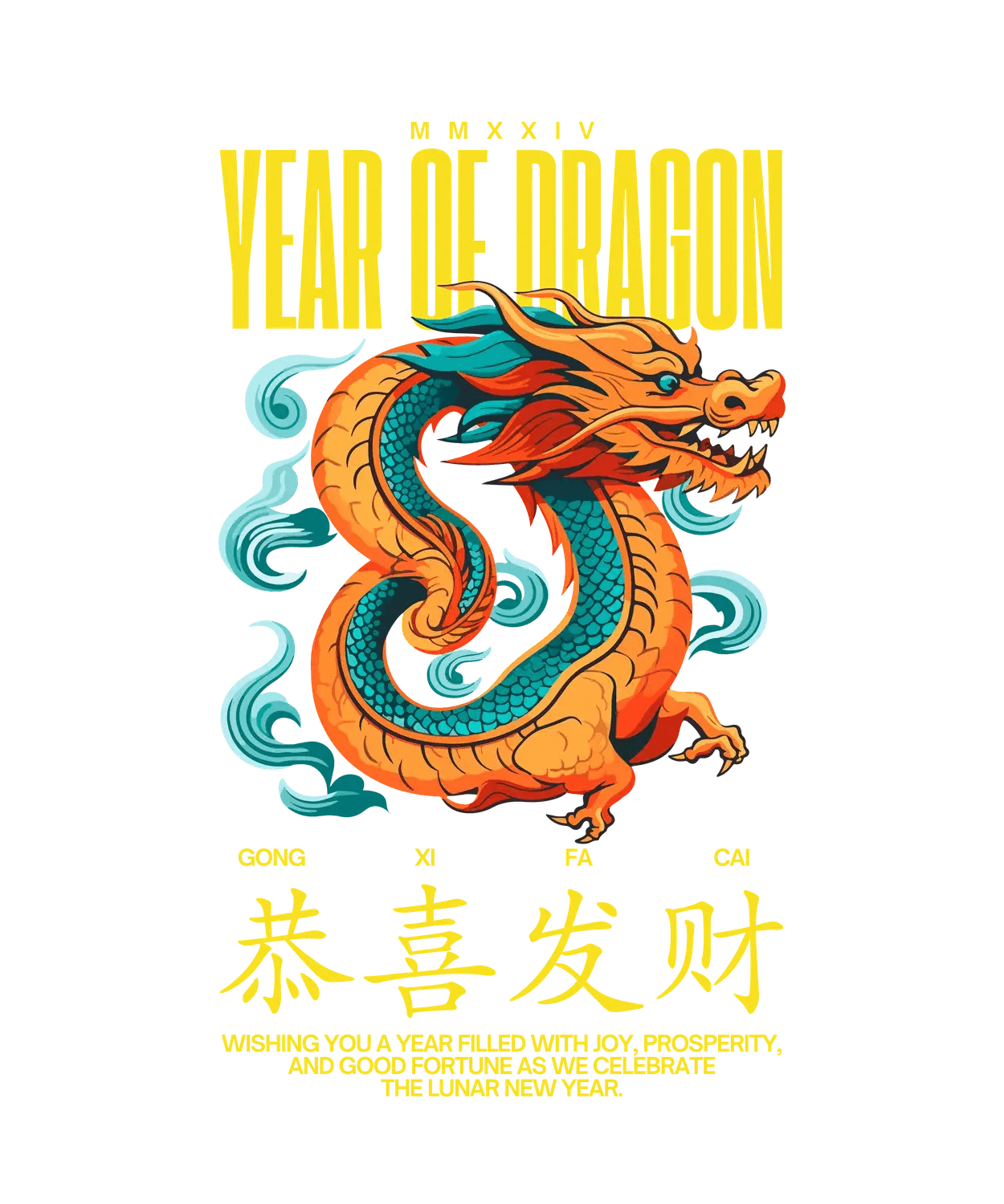 Year of Dragon Shirt - DTF Ready to Press (original)
